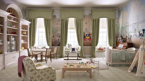 kate middleton nursery | William and Kates nursery for royal baby at Kensington Palace ... Royal Baby Rooms, Royal Baby Nurseries, Royal Nursery, Casa Disney, Classic Room, Kate Und William, Luxury Nursery, Baby Nursery Design, Sensory Bottles