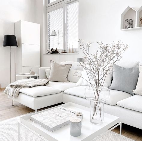 Living Room White, White Rooms, White Furniture, Living Room Sectional, Scandi Style, New Living Room, Minimalist Living Room, Long Island, Modern Living Room