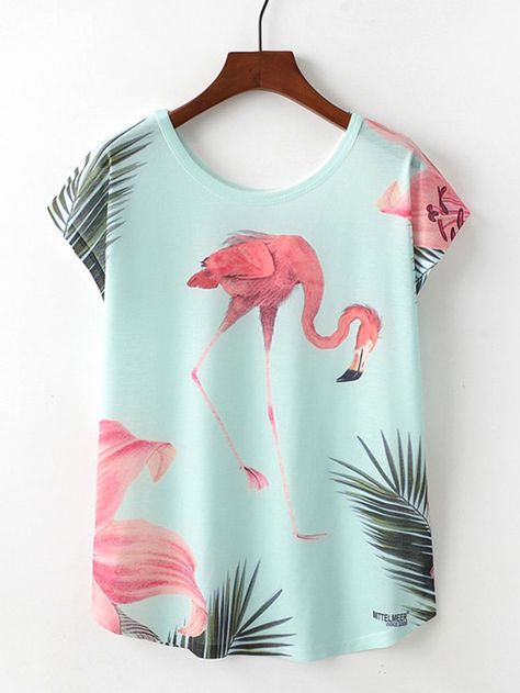 Pineapple Float, Flamingo Tshirt, Flamingo Outfit, Flamingo Fashion, Womens Streetwear, Summer Flamingo, Female Tops, Flamingo Shirt, Shirt Female