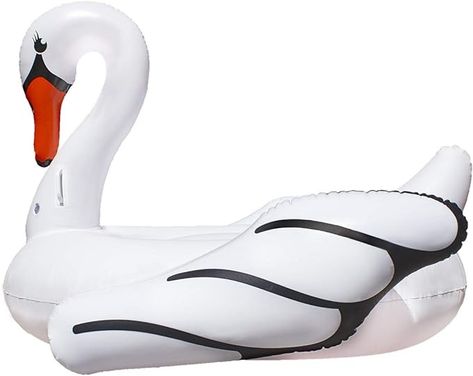 Amazon.com: Poolmaster Jumbo Swimming Pool Float Rider, Swan, White Extra Large : Toys & Games Pool Rafts, Swimming Pool Floats, Large Pool, Integrated Handles, Inflatable Pool, Big Bird, White Brand, Rafting, Swimming Pool