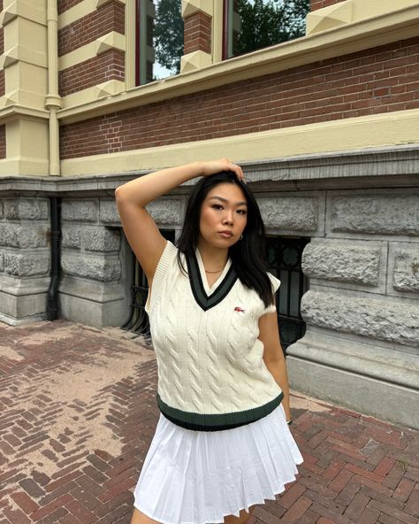 Who is in for a round of tennis 🎾🙂‍↕️ Tennis skirt outfit, tennis girl aesthetic, tennis outfit women, ootd, outfit of the day, spencer outfits, lacoste spencer, lululemon tennis skirt, summer 2024 outfit, wiwt, white outfit, samba sneakers, spencer outfit summer, preppy Aesthetic Tennis Outfit, Tennis Girl Aesthetic, Aesthetic Tennis, Outfit Tennis, Samba Sneakers, Lululemon Tennis Skirt, Tennis Girl, Tennis Skirt Outfit, Tennis Outfit Women