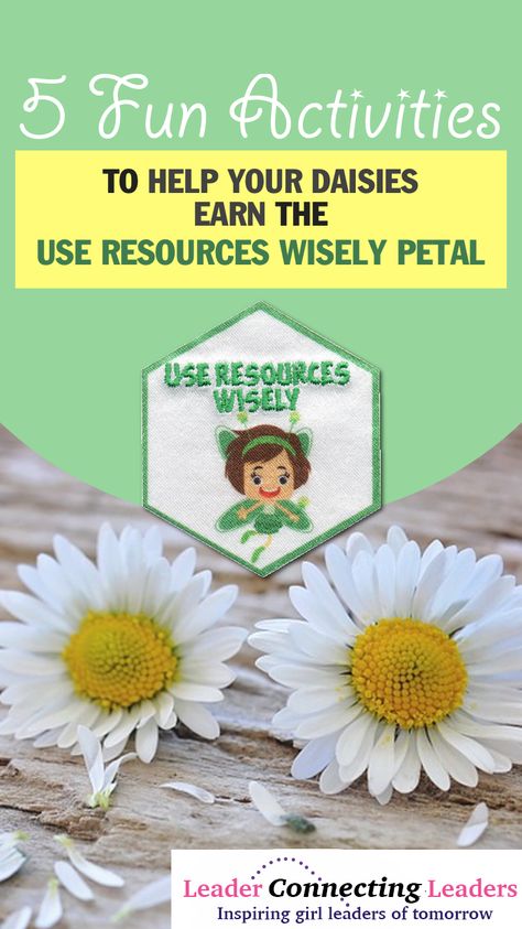 Using Resources Wisely Petal Activities, Use Resources Wisely Daisy Petal Crafts, Use Resources Wisely Daisy Petal, Use Resources Wisely, Girl Scout Daisy Petals, Daisy Activities, Girl Scout Brownie Badges, Girl Scout Daisy Activities, Girl Scout Meeting Ideas