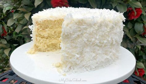 Almond Flavored Cake, Almond Coconut Cake, Almond Joy Cake, My Cake School, Chocolate Peppermint Cake, Coconut Cream Cheese Frosting, Coconut Icing, Peppermint Cake, Cake With Coconut