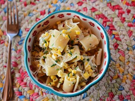 Get Rigatoni With Corn Recipe from Food Network Ree Drummond Recipes, Easy Corn, Corn Pasta, Corn Recipe, Creamy Corn, Ree Drummond, Corn Recipes, Rigatoni, Pioneer Woman