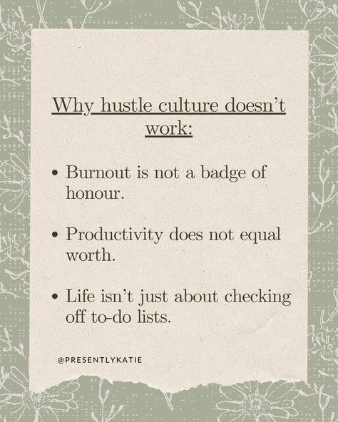 Hustle culture is exhausting, and it’s time for a change! 🌿 Start embracing slow, intentional living instead. It’s not about doing less - it’s about doing more of what truly matters. Ready to say goodbye to burnout and hello to balance? Comment 'CHECKLIST' and I'll send you a free slow living checklist. 💫 #Slowliving #intentionalliving #worklifebalance #mindfulliving Hustle Culture, How To Simplify, Set Boundaries, Todo List, To Say Goodbye, Busy Schedule, Daily Routines, Intentional Living, Slow Living