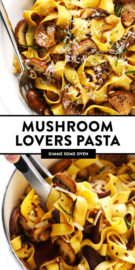 Mushroom Parmesan, Pasta Mushroom, Kinds Of Mushrooms, Makanan Italia, Resep Pasta, Vegetarian Comfort Food, Pasta Dinner Recipes, Vegetarian Pasta, Italian Dinner