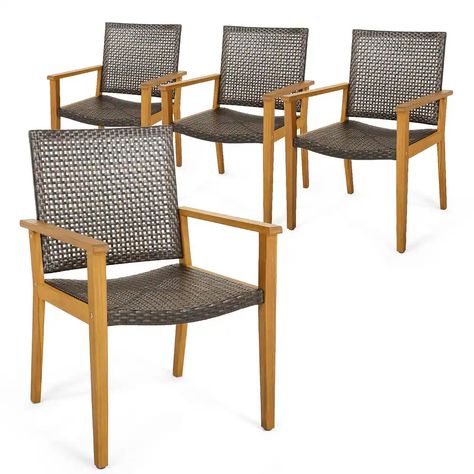 Outdoor Dining Chairs - Bed Bath & Beyond Wicker Dining Chairs, Rattan Armchair, Rattan Dining Chairs, Wicker Chairs, Patio Dining Chairs, Rattan Chair, Dining Arm Chair, Patio Dining, Outdoor Dining Chairs