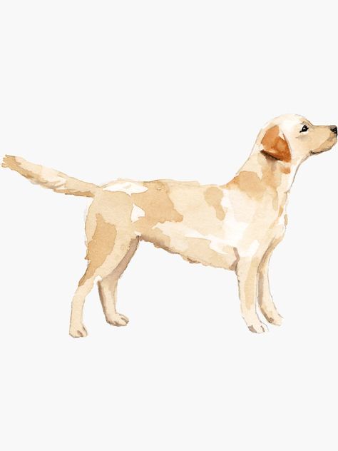 Watercolor Dogs Easy, Watercolor Golden Retriever, Yellow Lab Drawing, Yellow Lab Watercolor, Watercolor Labrador, Lab Silhouette, Yellow Lab Art, Golden Retriever Watercolor, Silhouette Watercolor