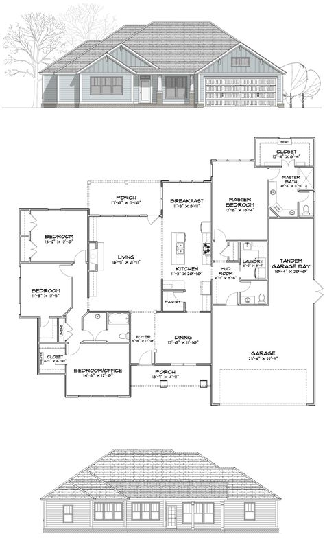 Plan SC-2412: ($830) 4 bedroom 2.5 bath home with 2412 heated square feet. This home plan is available for purchase online along with many others at stevecoxinc.net. Contact us today to modify this plan. Best Home Plans, Virginia House, Virginia Homes, House Floor, Home Plans, Home Plan, Dream Homes, House Floor Plans, Future House