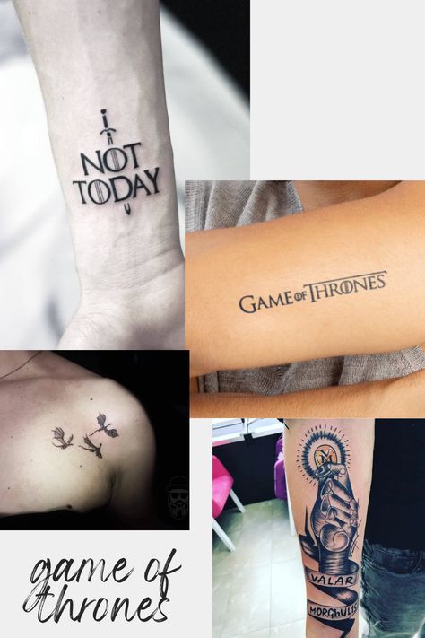 Thrones & Needles: Tattooing the Game of Thrones Universe Game Of Thrones Tattoo Ideas, Helm Tattoo, First Time Tattoos, Game Of Thrones Tattoo, Latest Tattoo Design, Sigil Tattoo, Raven Tattoo, Latest Tattoos, Gaming Tattoo