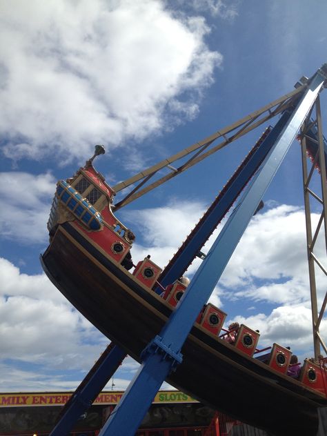 Pirate Ship ride at South Shields fun fair Mrtyle Beach, Pirate Ship Ride, Roman Fort, Fair Rides, Pirate Boats, Carnival Rides, Fun Fair, Pirate Ship, Nalu