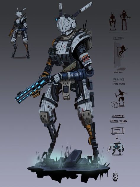 3d Robot, Sci-fi Armor, Star Wars Droids, Arte Robot, Titanfall, Alien Concept Art, Apex Legends, Robot Design, Robot Art