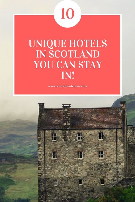 Castle #Hotels Scotland: 10 Unique Hotels in #Scotland You Can Stay In!  Travel to the United Kingdom to check out these beautiful hotels! Scotland Hotels, Scotland Travel Guide, Stay In A Castle, Scotland Vacation, United Kingdom Travel, Scotland Castles, Castle Hotel, Backpacking Europe, Visit Scotland