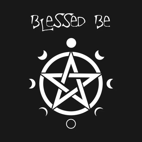 Blessed Be Pentagram Moon Phases 1 - Blessed Be - T-Shirt | TeePublic Blessed Be, Phase 4, Holy Shirt, Moon Phases, Case Stickers, Phone Case Stickers, Baseball Tshirts, Long Sweatshirt, Kids Hoodie