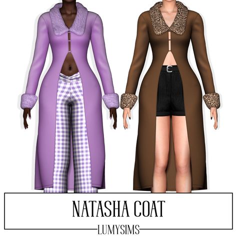 NATASHA COAT Sims 4 Coat Accessory, Sims 4 Mom Clothes, Sims 4 Cardigan, Sims 4 90s, Black Simmer, Dinah Lance, Cc Clothing, Felicia Hardy, Clothes Cc