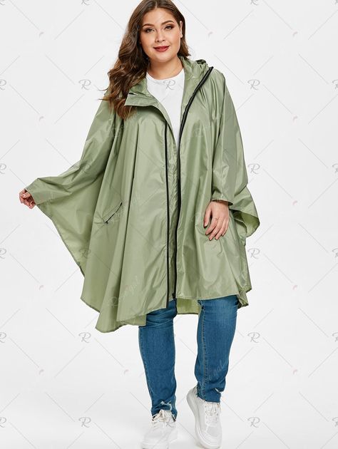 Two Tone Plus Size Zip Up Raincoat , #AFFILIATE, #Size, #Tone, #Raincoat, #Zip #affiliate Dress History, Street Style Grunge, Longline Coat, Swimsuits Hot, Plus Size Outerwear, Plus Size Coats, Fashion Plus Size, Plus Size Clothing For Women, Trendy Plus Size Clothing