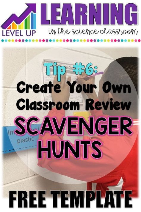 Scavenger hunts are the perfect review game that is sure to engage your elementary, middle or high school students. Create your own classroom scavenger hunt with my FREE template!  #thetrendyscienceteacher #classroomreviewgames #scavengerhunt #scavengerhunttemplate Classroom Games High School, Classroom Games Elementary, Classroom Scavenger Hunt, High School History Classroom, Elementary Science Activities, Teaching Freebies, High School Science Teacher, Middle School Science Teacher, Teaching Game