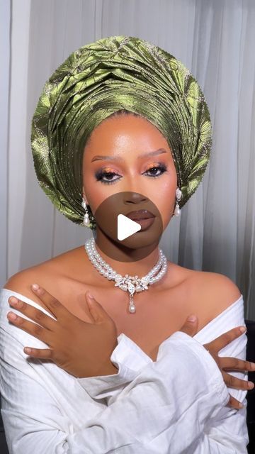 GELE STYLIST IN ILORIN on Instagram: "Makeup @makeup_by_rahmah  Gele @geleayaoba" Gele Styles, Instagram Makeup, Aso Ebi, Makeup Makeup, African Fashion, Braids, Beads, Makeup, Green