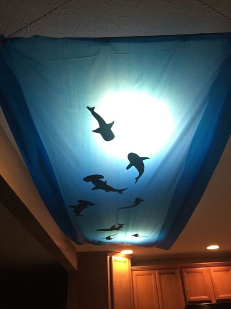 Ceiling Garland, Small Covered Patio, 달력 디자인, Diy Event, Ceiling Decor, Birds Flying, Halloween Party Decor, Backyard Decor, Beach Themes