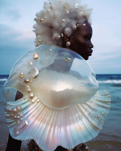 Requiem Of A Dream, No Ordinary Girl, Mermaid Waves, Acne Studio, Mermaid Aesthetic, Black Mermaid, New Fantasy, Crashing Waves, April 19