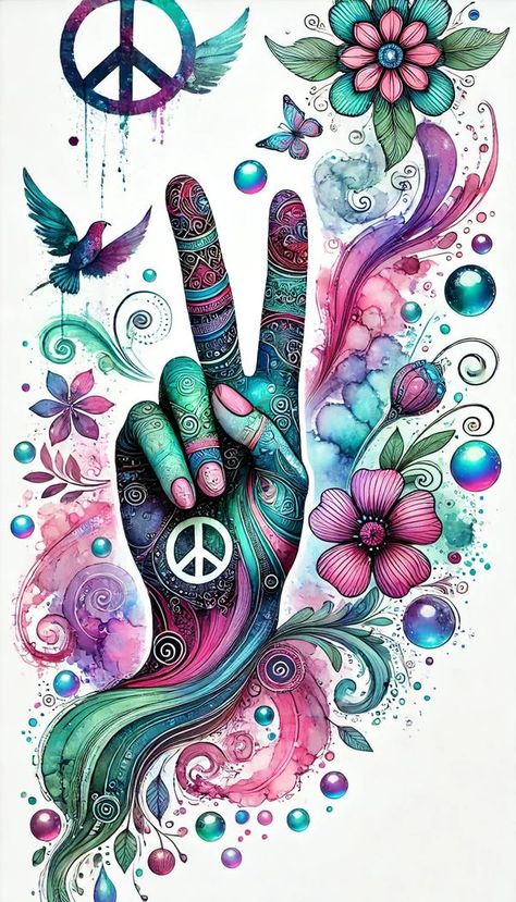 Hippie Peace Quotes, Hippie Images, Peace Sign Art Hippie, Hippie Drawing, Moon Stars Art, Peace Sign Jewelry, Hippie Quotes, Peace Sign Art, Hippie Halloween