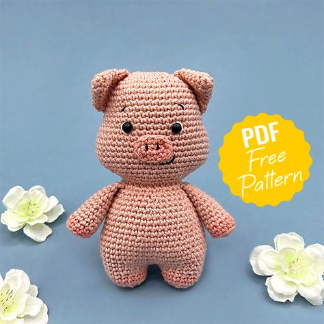 Jackson the Pig Amigurumi Free Crochet PDF Pattern - Amigurumi Free Amigurumi Pig Pattern, Mini Pig Amigurumi Free Pattern, Crochet Amigurumi Pig Free Pattern, Crochet Pigs Free Pattern, Crochet Pig Free Pattern, Free Pig Crochet Pattern, Amigurumi Pig Free Pattern, Crochet Pig Pattern Free, Pig Crochet Pattern Free