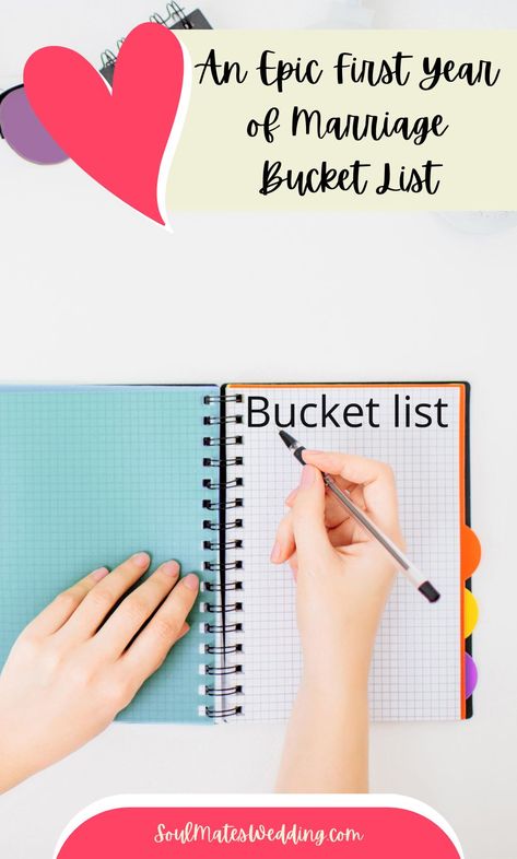 The first year of marriage is filled with many milestones. Some are big like moving into a house together, buying a car or getting married. Others are smaller like planning a vacation or having a baby. There are plenty of things you want to do during your first year of marriage. Here are some ideas for your first year of marriage bucket list. First Year Of Marriage Bucket List, Marriage Bucket List, Rehearsal Dinner Etiquette, Dinner Etiquette, Waiting Until Marriage, Buying A Car, Bucket List Journal, First Year Of Marriage, First Wedding Anniversary