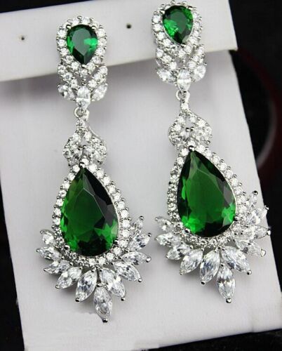 Emerald cut diamond earrings