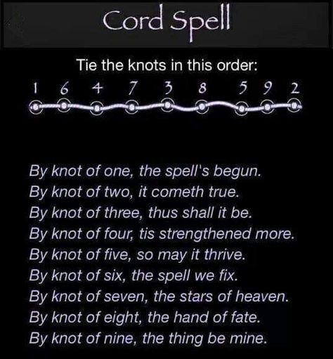 9 Knots Spell, Witch Practice, Witchy Inspiration, Knot Magic, Fun Hacks, Digital Grimoire, Wiccan Candle, Witchy Business, Crystal Charging