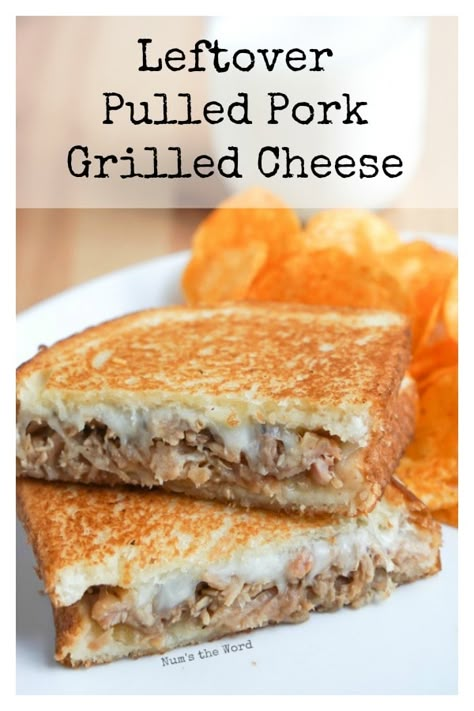 Pulled Pork Grilled Cheese, Pork Grilled Cheese, Leftover Pork Recipes, Pork Ideas, Savory Sandwiches, Leftover Pork Roast, Pulled Pork Leftover Recipes, Bbq Pulled Pork Slow Cooker, Leftover Pulled Pork