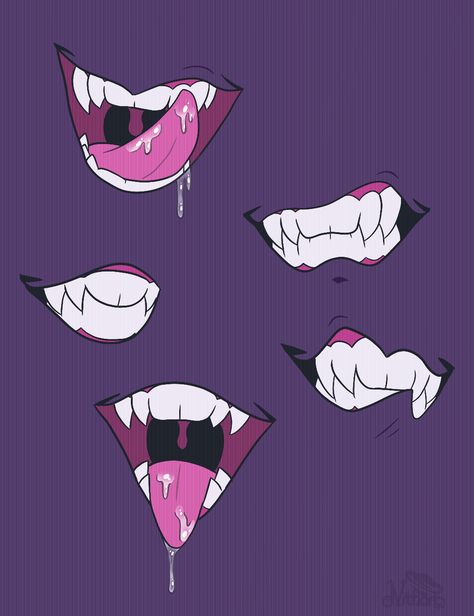 MYTHICAL + ETHEREAL (Posts tagged teeth) How To Draw Sharp Teeth, Sharp Teeth Drawing, Sharp Teeth Drawing Reference, Monster Tongue, Teeth Drawing, Anime Mouths, Teeth Art, Drawing Face Expressions, Mouth Drawing