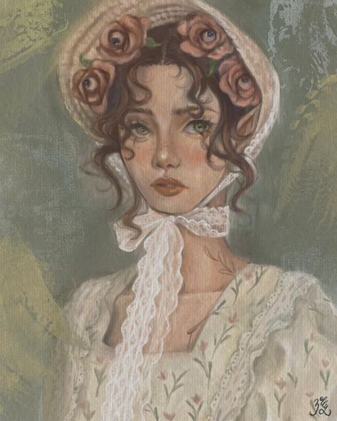 Victorian Watercolor Painting, Drawing Refrances Hair, The Unselected Journals Of Emma M Lion, Powerful Women Paintings, Late 1800s Hairstyles, Fancy Art Drawing, Victorian Era Drawing, Victorian Drawings, Victorian Character Art