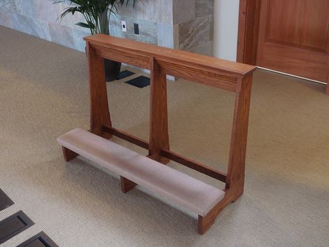 5 Best Prayer Benches / Prayer Kneeler - Ideas on Foter Prayer Kneeler, Church Furniture, Blue Prints, Bench Plans, Home Altar, Single Sofa Chair, Good Prayers, Armchair Design, Upholstered Bench