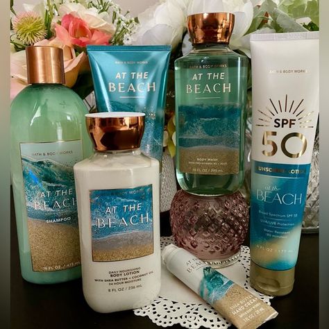 ️ BATH & BODY WORKS “AT THE BEACH” COLLECTION. BRAND NEW ALL FULL SIZE!  White Frangipani, Coconut Beach, Coconuts Beach, Beach Bath, Nourishing Shampoo, Bath Girls, Sunscreen Lotion, Beach Collection, Bath And Bodyworks