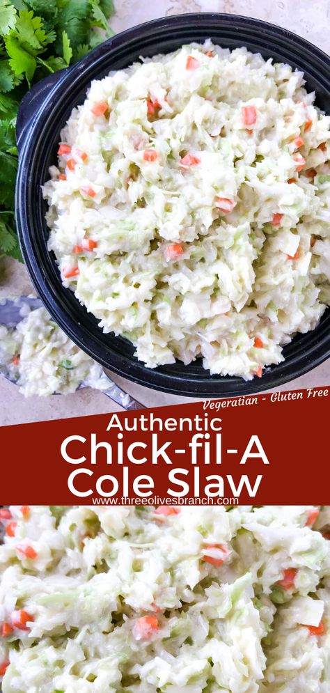 Chick Fil A Cole Slaw, Chick Fil A Coleslaw Recipe, Easy Bbq Side Dishes, Bbq Side Dish Recipes, Coleslaw Dressing Recipe, Best Coleslaw Recipe, Mayonnaise Dressing, Homemade Slaw, Bbq Side Dish