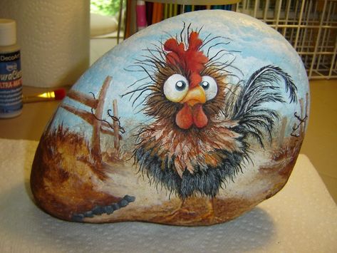 Chicken Painting, Painting Rocks, Mandala Painting, Pebble Art, Rock Painting, Rock Art, Painting Ideas, Painted Rocks, To Start