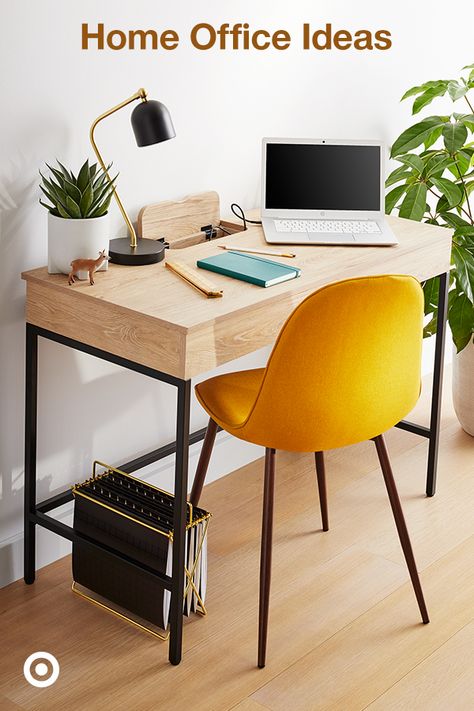 Need home office ideas? Bring in space-saving modern decor, desks & cubicle organization. Cubicle Organization, Minimalist Workspace, Small Desks, Office Space Decor, Bedroom Minimalist, Small Home Offices, Office Inspo, Small Home Office, Craft Room Office