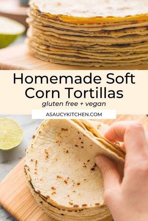 Homemade Tortillas Corn, Soft Tortilla Recipe, August Meals, Tortillas Recipes, Mexican Tortillas, Gluten Free Corn Tortillas, Homemade Tortilla Recipe, Tortilla Recipes, Corn Tortilla Recipes