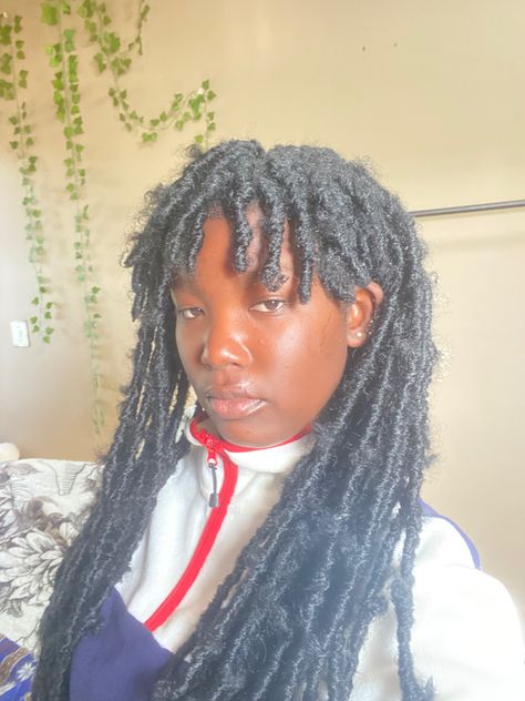 Butterfly Locs Bangs, Butterfly Locs With Bangs, Faux Locs With Bangs, Locs Bangs, Mullet Locs, Locs With Bangs, Butterfly Locs, Curly Bangs, Faux Locs Hairstyles