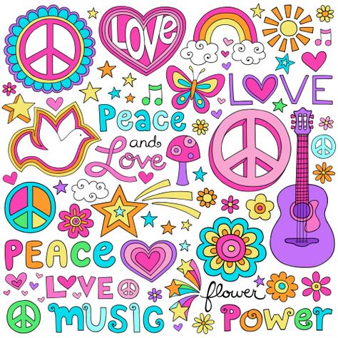 printable clipart Paz Hippie, Mundo Hippie, Peace Sign Art, Notebook Doodles, Hippie Party, Scrapbook Clipart, Peace Love Happiness, Love Backgrounds, Hippie Peace