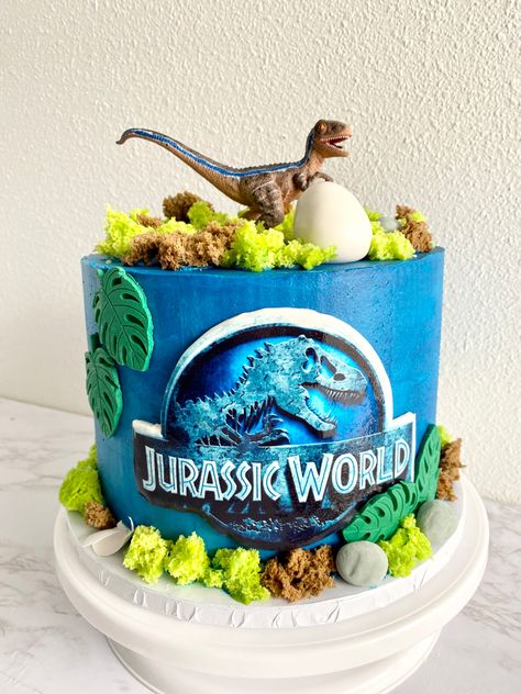 Jurrasic world cake #jurassicpark #jurassicworld #jurassicworldfallenkingdom #jurassicworldcake Jurassic Park Birthday Cake, Jurassic Park Theme, Jurassic World Cake, World Cake, Jurassic Park Birthday Party, Jurassic Park Party, Dinosaur Birthday Theme, Jurassic Park Birthday, Birthday Party At Park