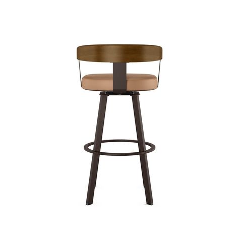 Amisco Lars Swivel Counter and Bar Stool - Overstock - 24014760 Steel Stool, Swivel Counter Stools, Curved Wood, Bar Height Stools, Swivel Stool, Counter Height Bar Stools, Swivel Seating, Counter Height Stools, Kitchen Stools