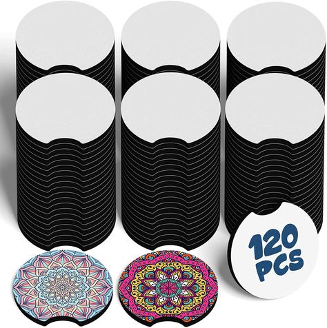 120 Pcs Sublimation Blanks Car Coasters Mckanti 2.75 Inch 5mm Car Coasters Blanks with Fingertip Grip for Thermal Sublimation DIY Crafts Cup Holders
Color:A: 120 Pcs, 5mm in Thickness Crochet Phone Cases, Cup Holder Coasters, Fabric Coasters, Heat Press Machine, Diy Coasters, Sublimation Blanks, Cup Coaster, Diy Car, Car Coasters