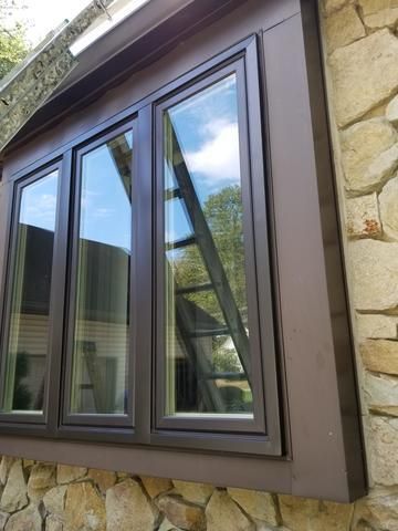 Bronze Windows Exterior, Modern Windows Exterior, Casement Windows Exterior, Marvin Windows, Mid Century Exterior, Metal Windows, Residential Windows, Window Trim Exterior, Replacement Windows