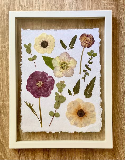 Flower Preservation Frame, Pressed Eucalyptus, Pressed Flower Bouquet, Pressed Ranunculus, Pressed Peony Flower, Pressed Eucalyptus Frame, Bouquet Ranunculus, Framed Pressed Flowers Wedding Bouquets, Pressed Florals