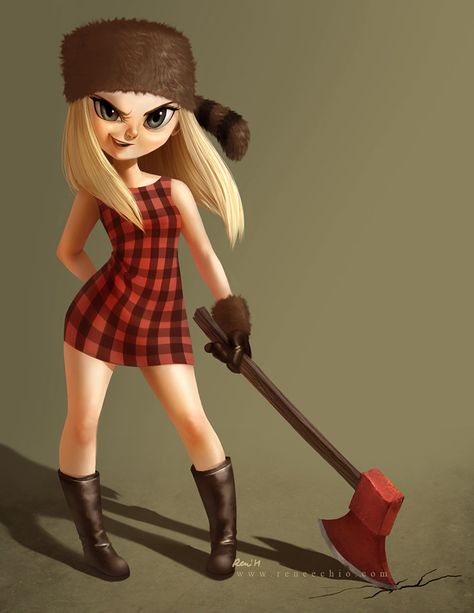 ArtStation - Lumberjack, Renee Chio Lumberjack Outfit, Lumberjack Costume, Chop Chop, Art Outfit, Fancy Art, Pin Up Outfits, Female Cartoon, Sketch Inspiration, Female Character Design