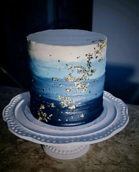 Ombre Blue Cake, Blue Ombre Cake, Ombre Cake, Blue Cakes, Night Court, Bday Ideas, Baby Party, Blue Ombre, 30th Birthday