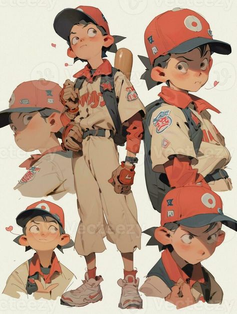 anime boy in baseball uniform with baseball bat and other baseball players. generative ai. Baseball Pose Reference Drawing, Person Holding Baseball Bat Reference, Baseball Character Design, Baseball Bat Reference, Baseball Uniforms Boys, Baseball Bat Pose Reference, Baseball Bat Art, Baseball Uniform Design, Baseball Poses