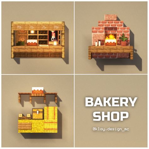 Here’s 12 OUTDOOR DECORATIONS to decorate you garden/village!! My favorite honestly is the tent! 😍 Let me know what’s your favorite below! … | Instagram Bakery Shop Ideas, Minecraft Bakery, Minecraft Shops, Rumah Minecraft Sederhana, Minecraft Interior, Minecraft Interior Design, Minecraft Cottage, Easy Minecraft Houses, Minecraft House Tutorials