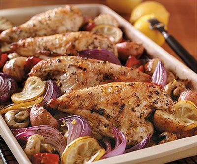 Lemon Greek Chicken, Pampered Chef Stoneware, Pampered Chef Recipes, The Pampered Chef, Stone Bar, Pan Recipes, Greek Chicken, Sheet Pan Recipes, Chef Recipes